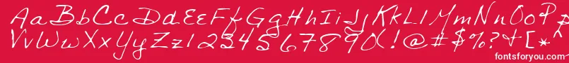 SharonRegular Font – White Fonts on Red Background