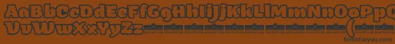 ArturoHeavyOutlineTrial Font – Black Fonts on Brown Background