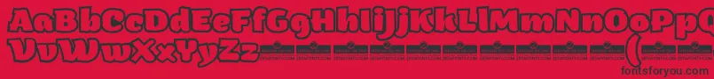 Police ArturoHeavyOutlineTrial – polices noires sur fond rouge