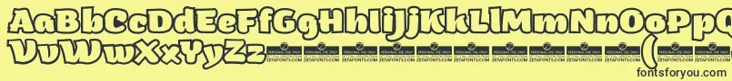 ArturoHeavyOutlineTrial Font – Black Fonts on Yellow Background