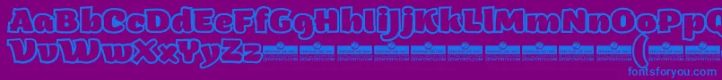 ArturoHeavyOutlineTrial Font – Blue Fonts on Purple Background