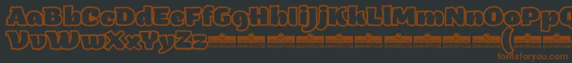 ArturoHeavyOutlineTrial Font – Brown Fonts on Black Background