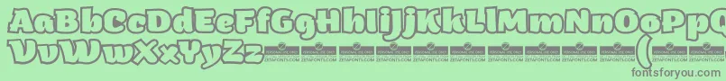 ArturoHeavyOutlineTrial Font – Gray Fonts on Green Background