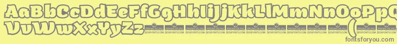 ArturoHeavyOutlineTrial Font – Gray Fonts on Yellow Background