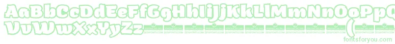 ArturoHeavyOutlineTrial Font – Green Fonts on White Background