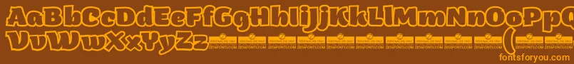 ArturoHeavyOutlineTrial Font – Orange Fonts on Brown Background