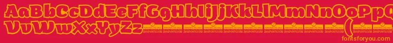 ArturoHeavyOutlineTrial Font – Orange Fonts on Red Background