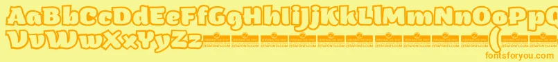 ArturoHeavyOutlineTrial Font – Orange Fonts on Yellow Background