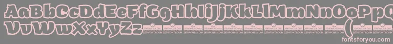 ArturoHeavyOutlineTrial Font – Pink Fonts on Gray Background