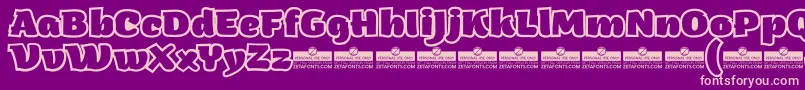 ArturoHeavyOutlineTrial Font – Pink Fonts on Purple Background