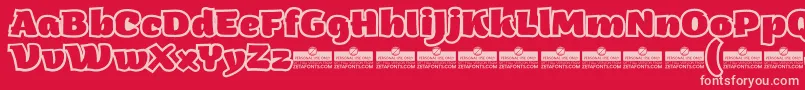 ArturoHeavyOutlineTrial Font – Pink Fonts on Red Background