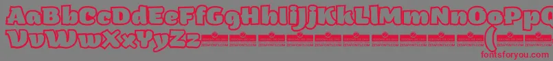 ArturoHeavyOutlineTrial Font – Red Fonts on Gray Background