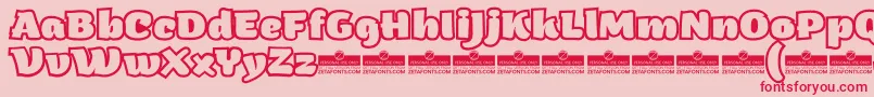 ArturoHeavyOutlineTrial Font – Red Fonts on Pink Background