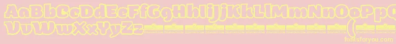 ArturoHeavyOutlineTrial Font – Yellow Fonts on Pink Background