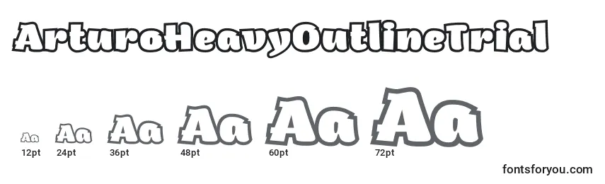 ArturoHeavyOutlineTrial Font Sizes