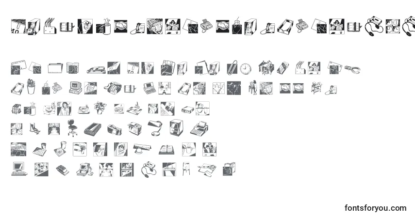 Schriftart DfIndustrialsLetPlain.1.0 – Alphabet, Zahlen, spezielle Symbole