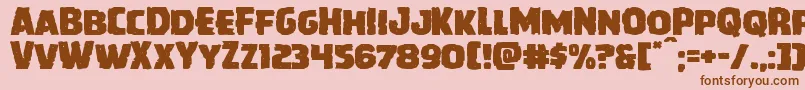 Howlinmadexpand Font – Brown Fonts on Pink Background