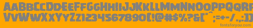 Howlinmadexpand Font – Gray Fonts on Orange Background