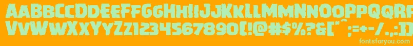 Howlinmadexpand Font – Green Fonts on Orange Background