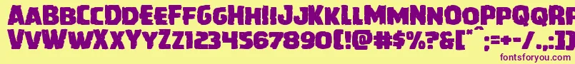 Howlinmadexpand Font – Purple Fonts on Yellow Background