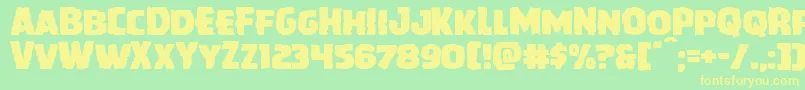 Howlinmadexpand Font – Yellow Fonts on Green Background