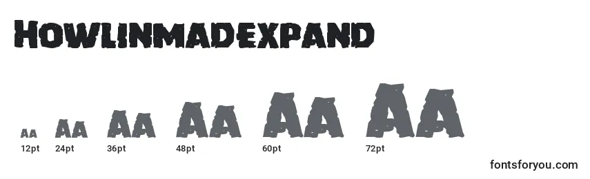 Howlinmadexpand Font Sizes