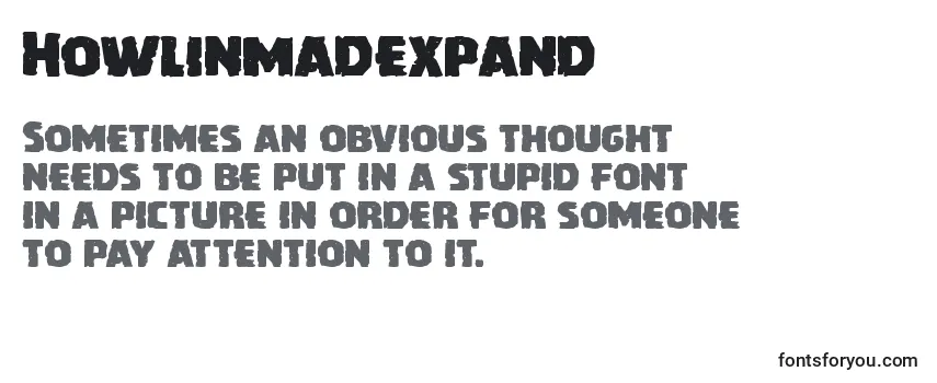 Howlinmadexpand Font