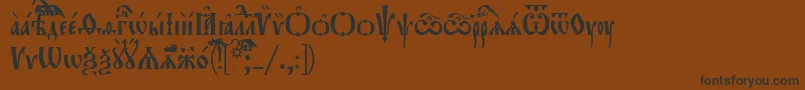 Orthodox.TtUcs8Tight Font – Black Fonts on Brown Background