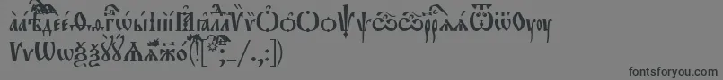 Orthodox.TtUcs8Tight-Schriftart – Schwarze Schriften auf grauem Hintergrund