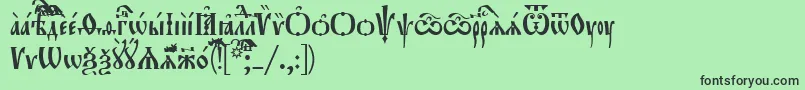Orthodox.TtUcs8Tight Font – Black Fonts on Green Background