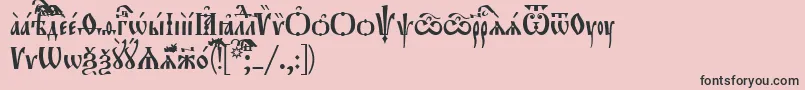 フォントOrthodox.TtUcs8Tight – ピンクの背景に黒い文字