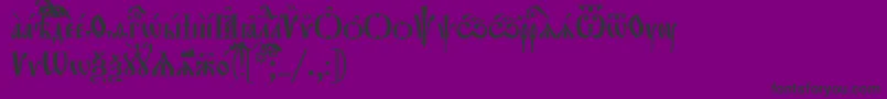 フォントOrthodox.TtUcs8Tight – 紫の背景に黒い文字