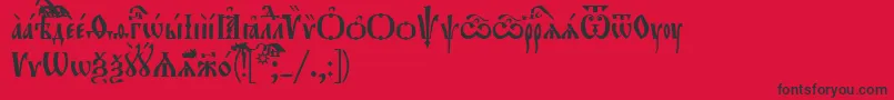 Orthodox.TtUcs8Tight Font – Black Fonts on Red Background