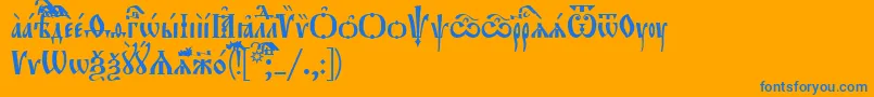 Orthodox.TtUcs8Tight Font – Blue Fonts on Orange Background