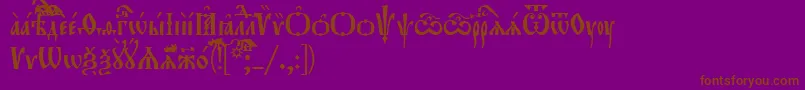 Orthodox.TtUcs8Tight Font – Brown Fonts on Purple Background
