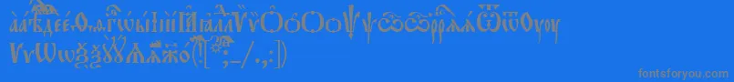 Шрифт Orthodox.TtUcs8Tight – серые шрифты на синем фоне