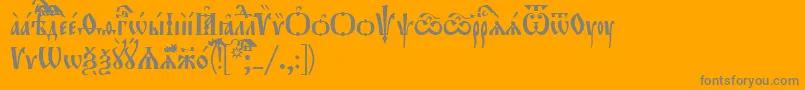 Orthodox.TtUcs8Tight Font – Gray Fonts on Orange Background