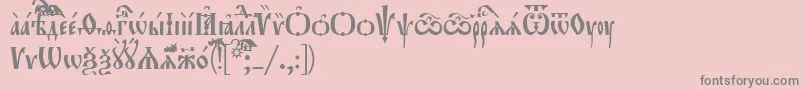 フォントOrthodox.TtUcs8Tight – ピンクの背景に灰色の文字