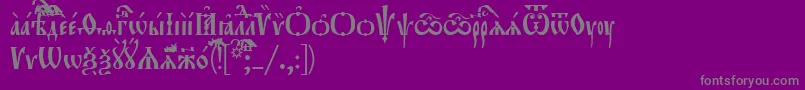 Orthodox.TtUcs8Tight Font – Gray Fonts on Purple Background