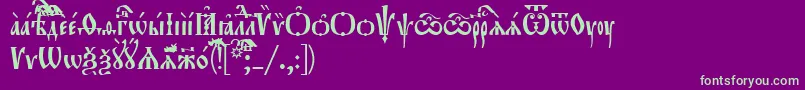 Orthodox.TtUcs8Tight Font – Green Fonts on Purple Background