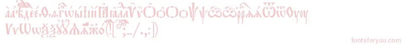 Шрифт Orthodox.TtUcs8Tight – розовые шрифты на белом фоне