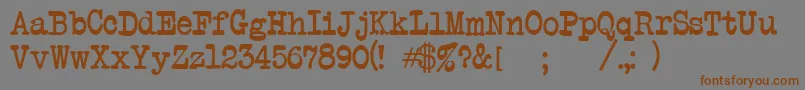 More about Atwriter Font Atwriter Font – Brown Fonts on Gray Background