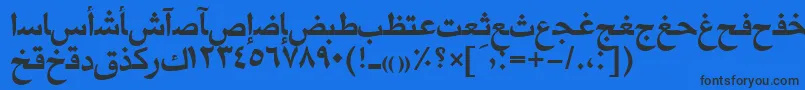 Шрифт MariamttBold – чёрные шрифты на синем фоне