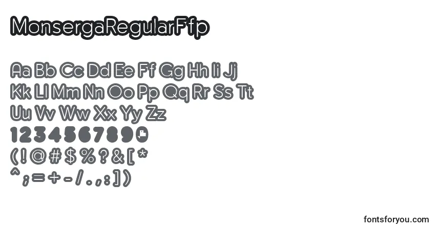 Шрифт MonsergaRegularFfp – алфавит, цифры, специальные символы