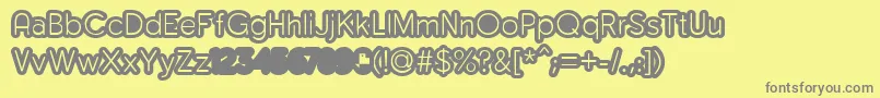 MonsergaRegularFfp Font – Gray Fonts on Yellow Background