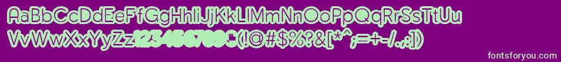 MonsergaRegularFfp Font – Green Fonts on Purple Background