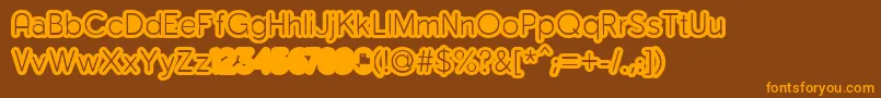 Шрифт MonsergaRegularFfp – оранжевые шрифты на коричневом фоне