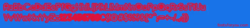 MonsergaRegularFfp Font – Red Fonts on Blue Background