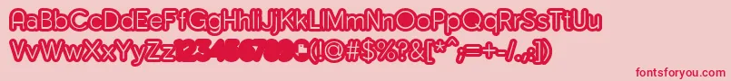 MonsergaRegularFfp Font – Red Fonts on Pink Background