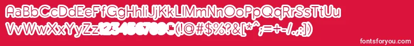 MonsergaRegularFfp Font – White Fonts on Red Background